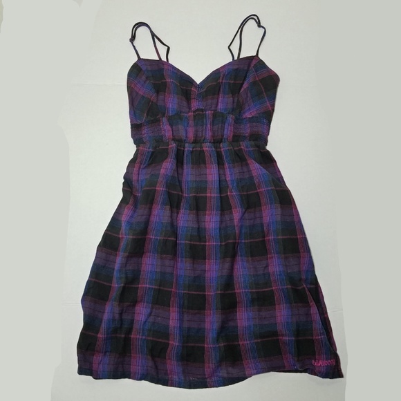 Billabong Dresses & Skirts - Billabong plaid spaghetti strap sundress size L